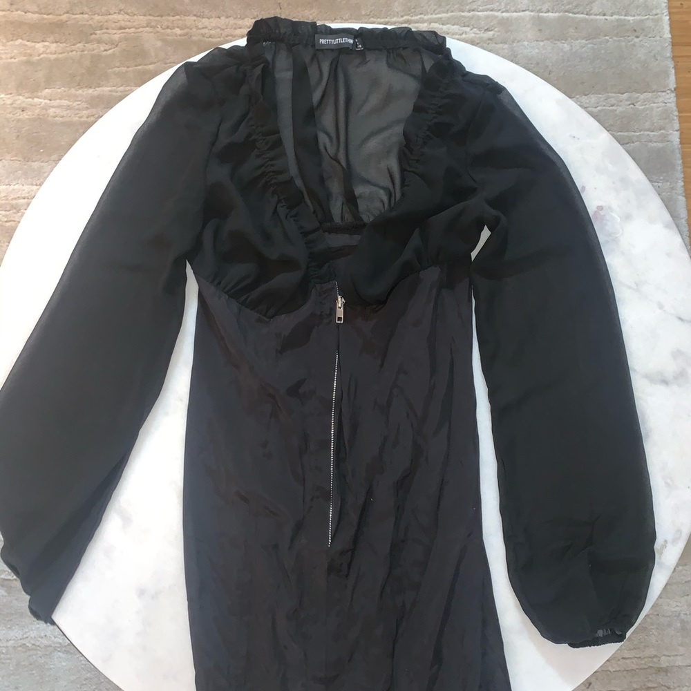Sheer longsleeve dress